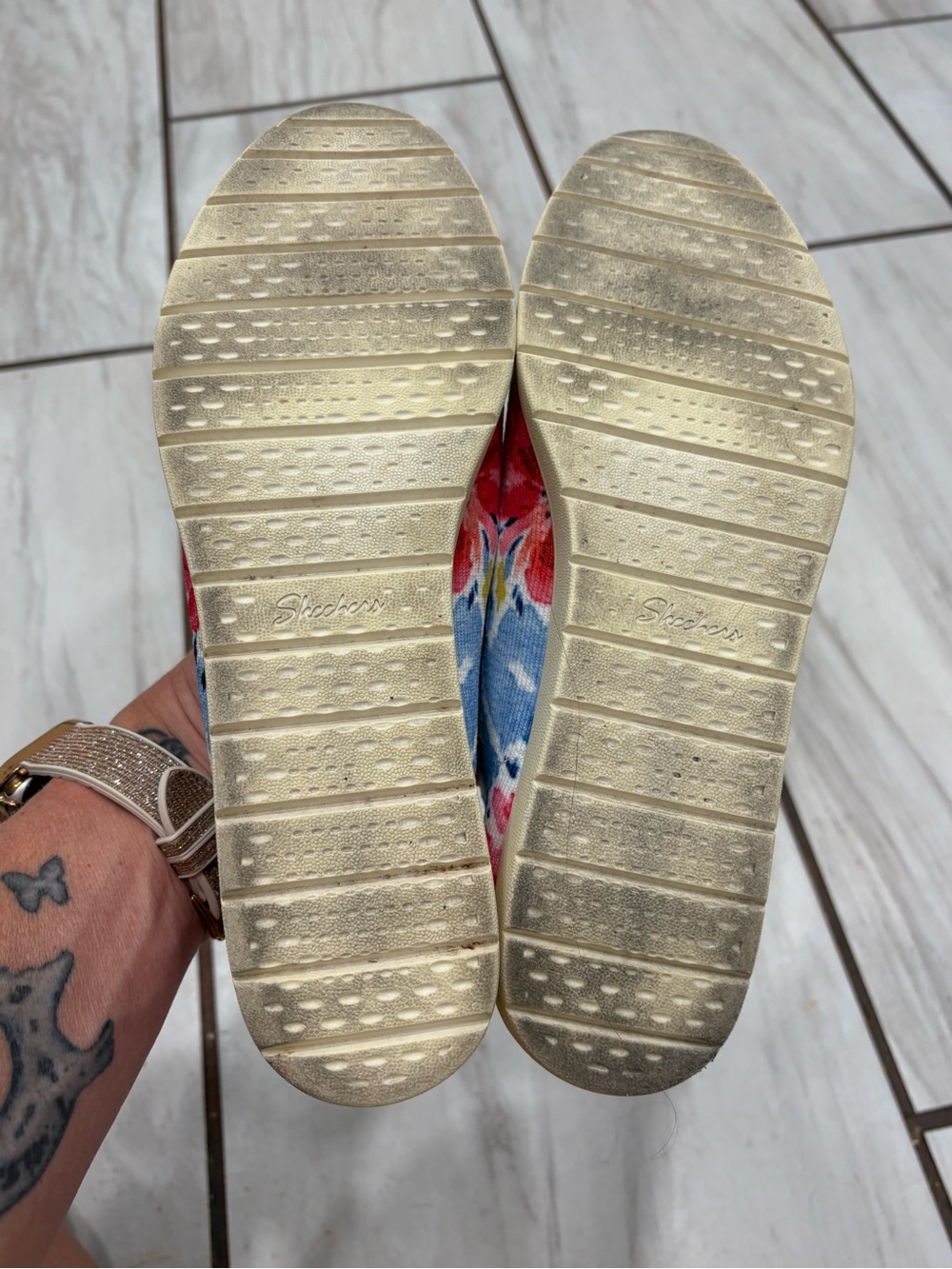 Skechers Cleo Flex Spellbind Floral Stretch Fit Wedge Flats Shoes 9.5 - Picture 9 of 9